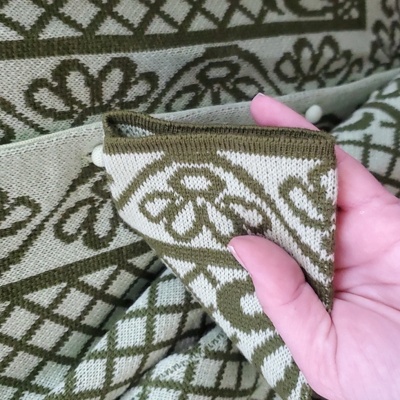 Vintage 100% Virgin Wool Catalina Jacquard Button Cardigan. - Picture 9 of 11